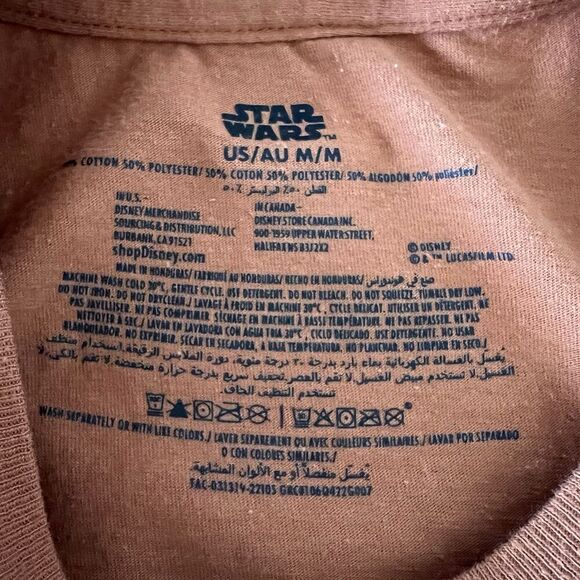 Disney Star Wars Graphic T-shirt Mens M Orange Good Planets are Hard to Find - Picture 4 of 6